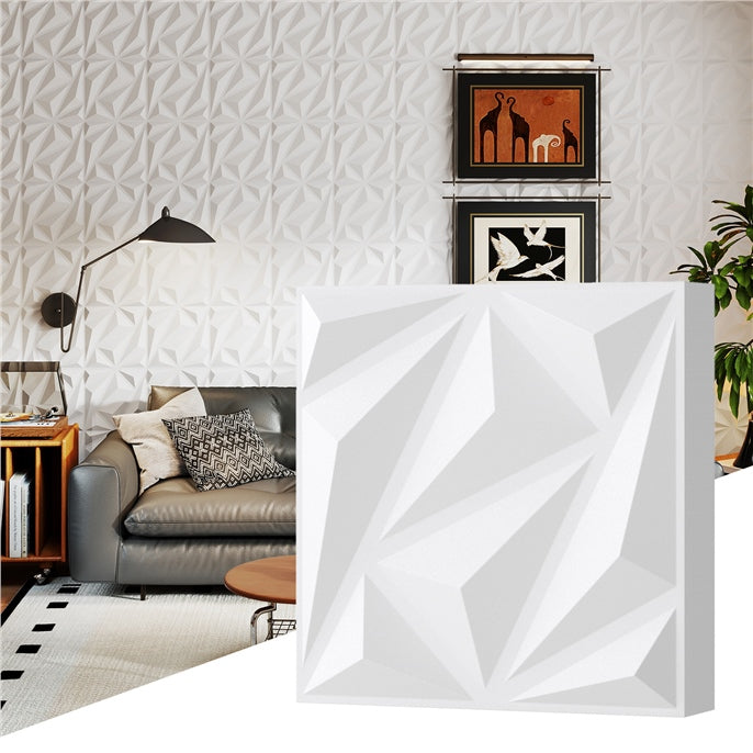 20-Pack 3D Acoustic Wall Panels with Diamond Texture