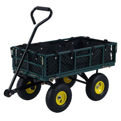 Heavy Duty 410 kg Capacity Metal Garden Cart with Storage Bag