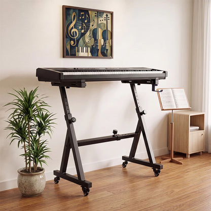 Heavy-Duty Piano Stand with Headphone Hook Fits 49 54 61 88 Keys Electric Pianos