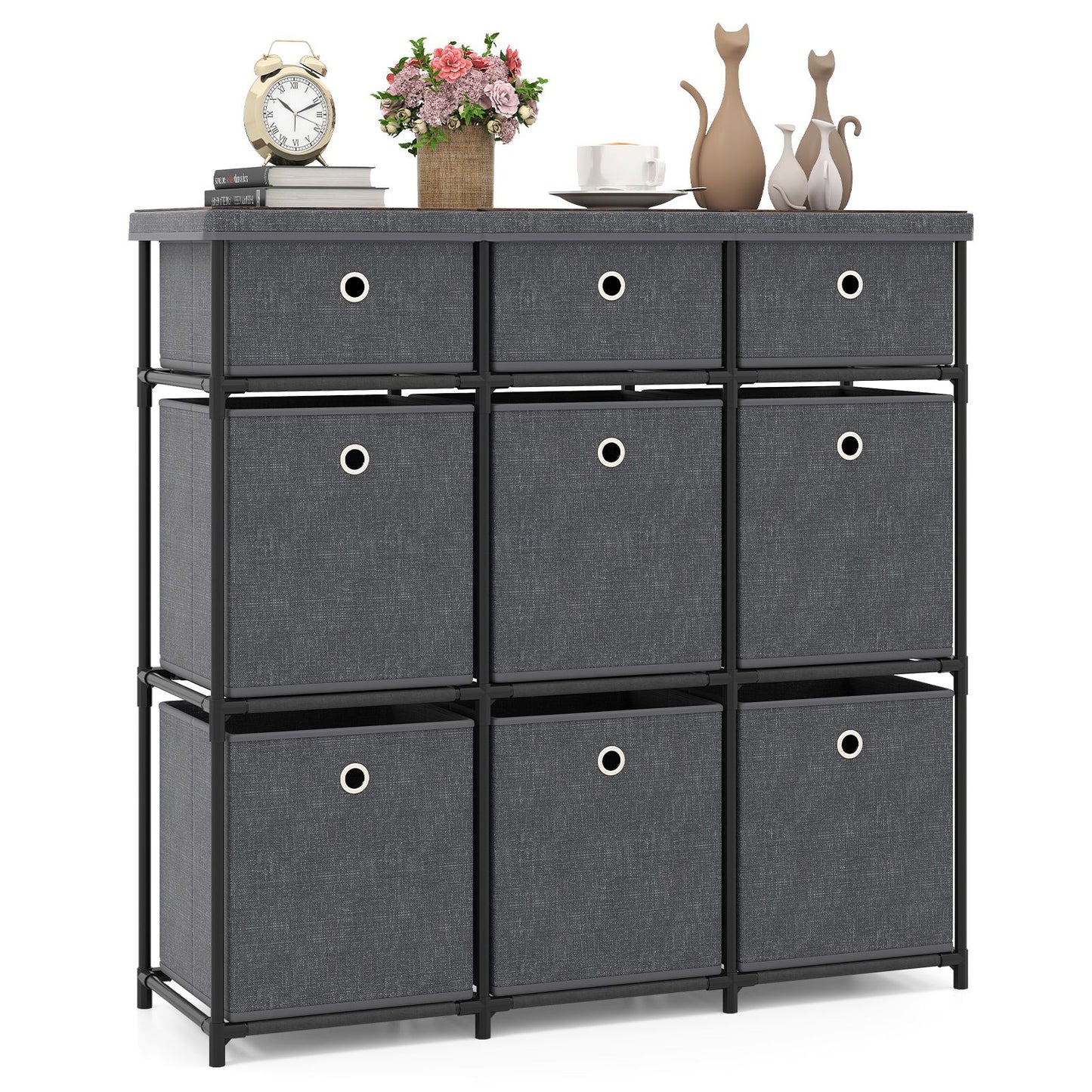 Chest of 6/9 Drawers Home Metal Frame Storage Organizer Unit
