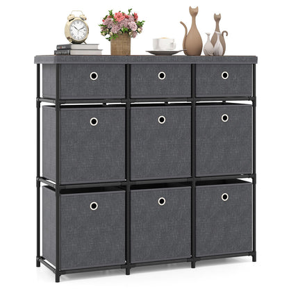 Chest of 6/9 Drawers Home Metal Frame Storage Organizer Unit