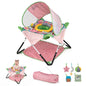 Indoor/Outdoor Infant Activity Center with Interactive Toys and 3 Adjustable Heights for 6+ Months
