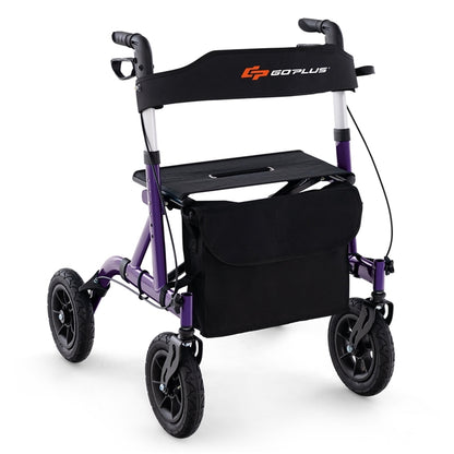Height Adjustable Rolling Walker with Seat