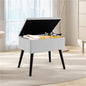 Modern Upholstered Flip Top Velvet Storage Ottoman Footrest