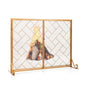 2-Panel Mesh Fireplace Screen with Double Magnetic Doors
