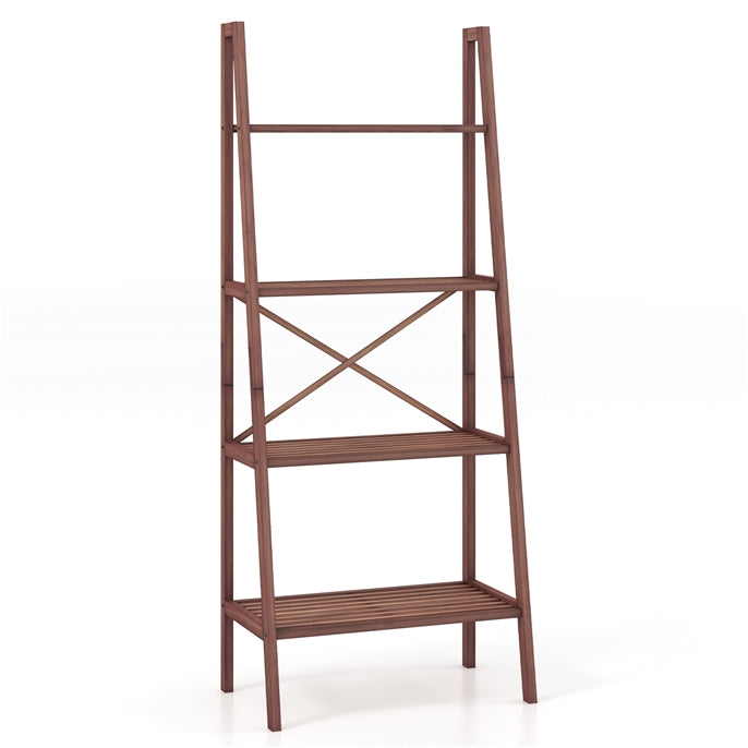 4 Tier Freestanding Bookcase with Anti Toppling Device for Living Room
