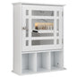 Mirror Door Cabinet with Adjustable Shelf and 3 Compartments