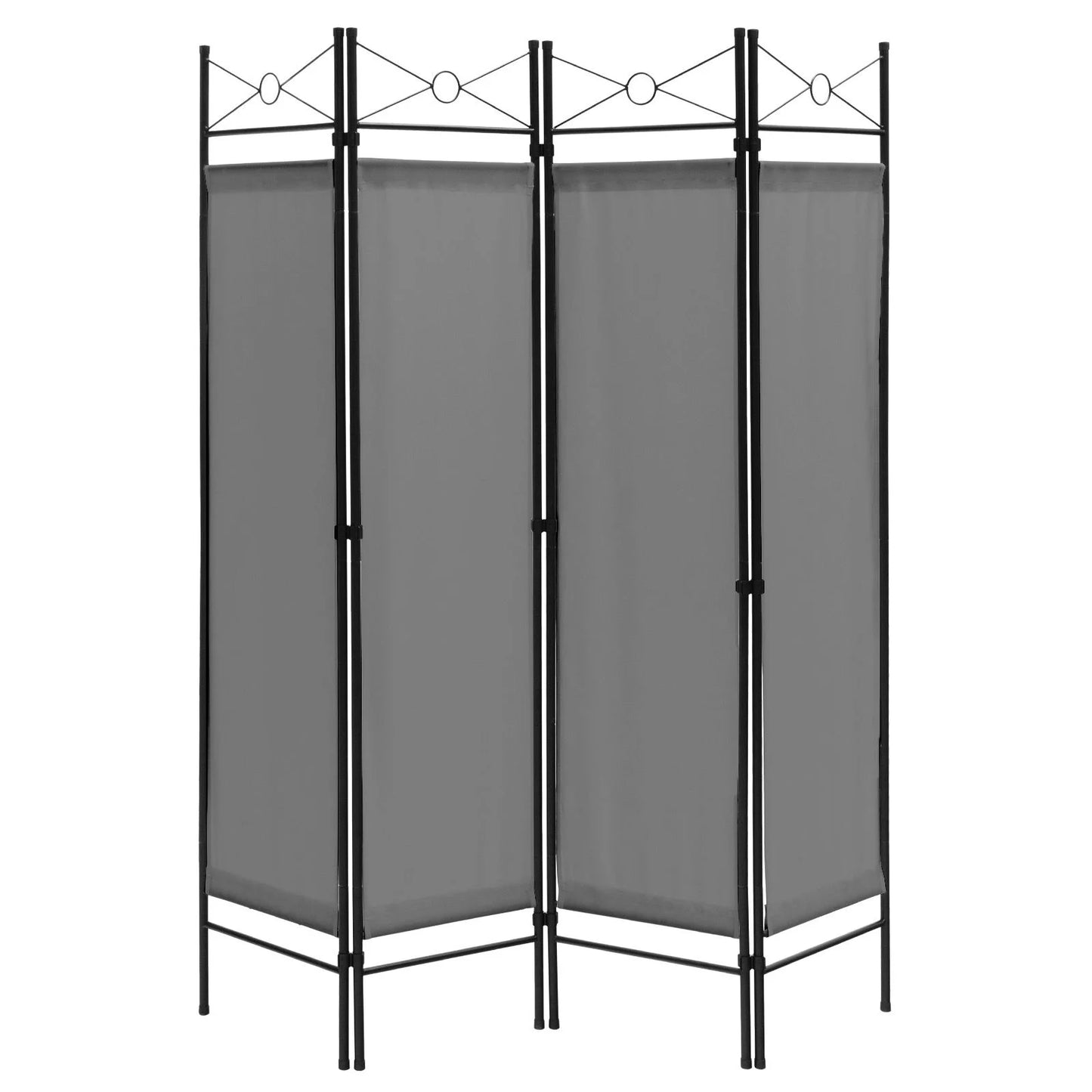 4 Panel Folding Room Divider with Detachable Cloth