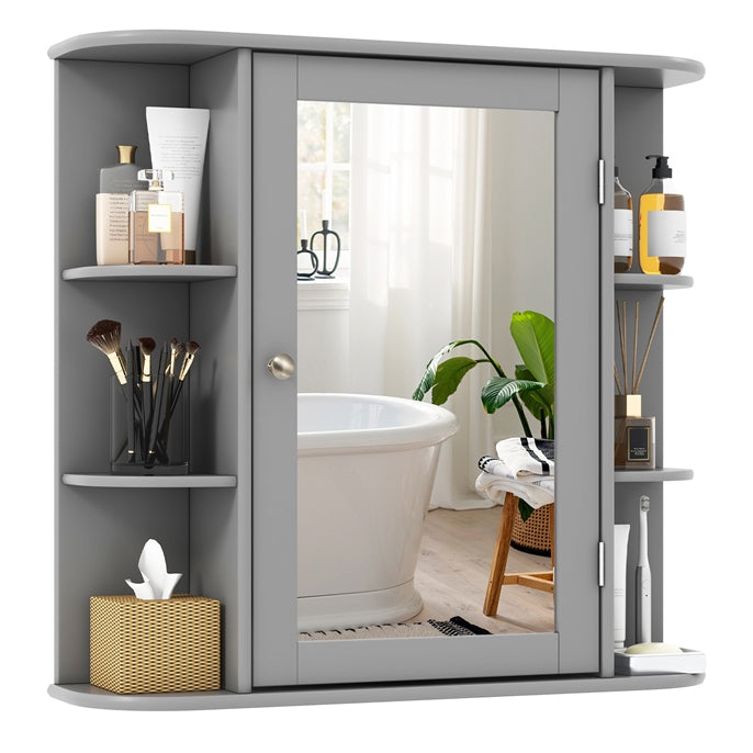3 Tier Mirrored Wall Mounted Bathroom Cabinet