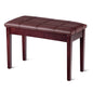 Wooden Duet Piano Bench with Padded Cushion and Music Storage