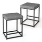 Bar Stools Set of 2 with PVC Leather Cushion