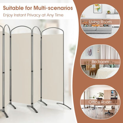 6 Panel Room Divider Freestanding and Folding Design for Home Office