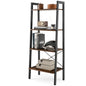 4-Tier Bookshelf with Metal Frame