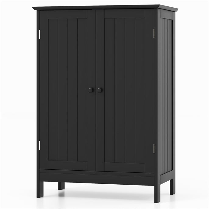 Double Door Bathroom Floor Cabinet with Shelf