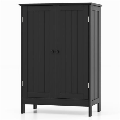Double Door Bathroom Floor Cabinet with Shelf