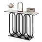 100 CM Faux Marble Entryway Table with Adjustable Foot Pads