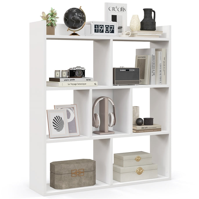 7 Cubes Open-back Bookshelf Home Storage Display Shelf
