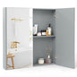 Medicine Cabinet with Mirror and Double Mirrored Doors