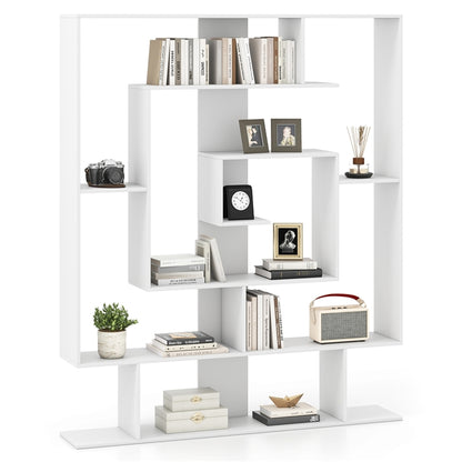 7 Tier Geometric Bookshelf with 2 Anti-Tipping Kits