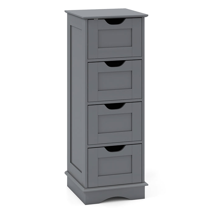 4-Drawer Bathroom Cabinet Narrow Floor Standing Cabinet
