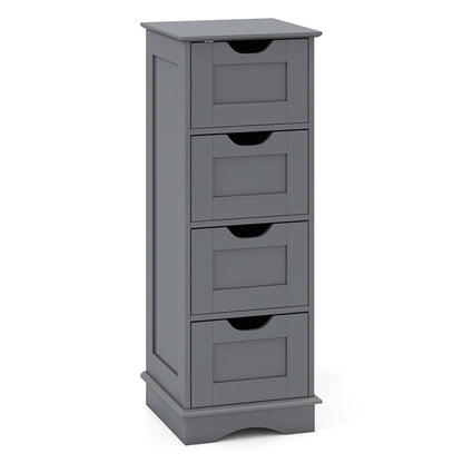 4-Drawer Bathroom Cabinet Narrow Floor Standing Cabinet