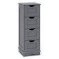4-Drawer Bathroom Cabinet Narrow Floor Standing Cabinet