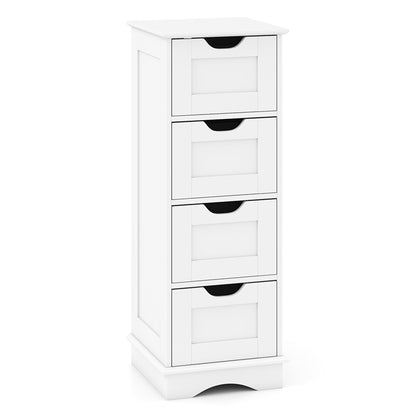 4-Drawer Bathroom Cabinet Narrow Floor Standing Cabinet