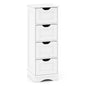 4-Drawer Bathroom Cabinet Narrow Floor Standing Cabinet