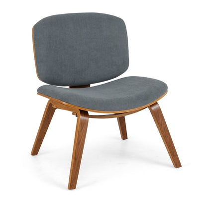 Modern Accent Chair with Curved Backrest and Padded Seat