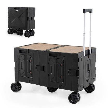 Collapsible Wagon Cart Foldable Utility Cart with Telescoping Handle