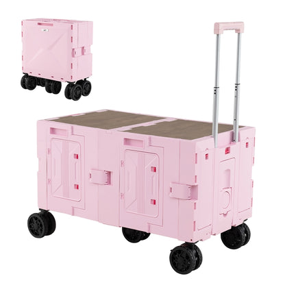 Collapsible Wagon Cart Foldable Utility Cart with Telescoping Handle