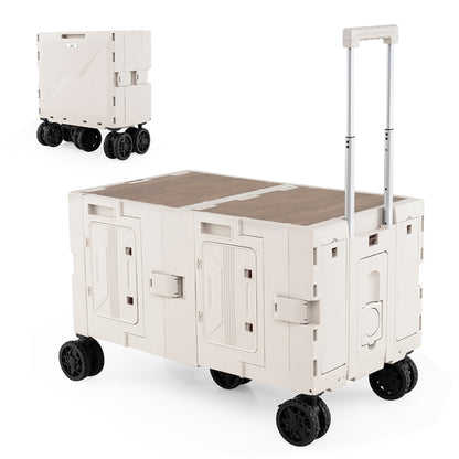 Collapsible Wagon Cart Foldable Utility Cart with Telescoping Handle