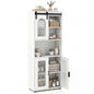 Bathroom Floor Cabinet with Shelves and Sliding Barn Door