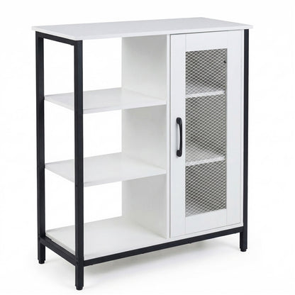 Industrial Storage Cabinet, Wooden Buffet Sideboard with Doors, Adjustable Shelves