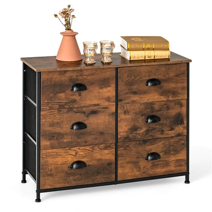 Dresser with 6 Foldable Fabric Drawers Living Room Bedroom
