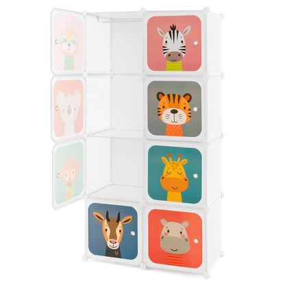 8/12 Cube Portable Kids Wardrobe with Hanging Section