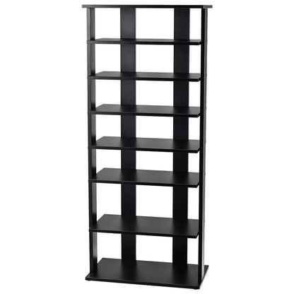 Extra Wide Wooden Vertical Shoe Rack with 7 Shelves