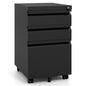 2/3-Drawers Mobile File Cabinet, Rolling Metal Filing Cabinet with 5 Casters and 2 Keys