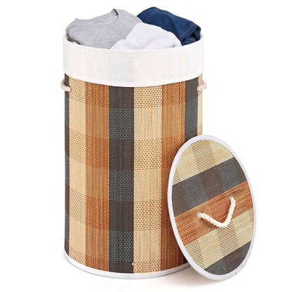 50 L 3-handle Laundry Hamper with Removable and Machine-Washable Liner for Blankets