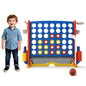 Jumbo 4-in-a Row Game Set with Basketball Hoop and 42 Rings
