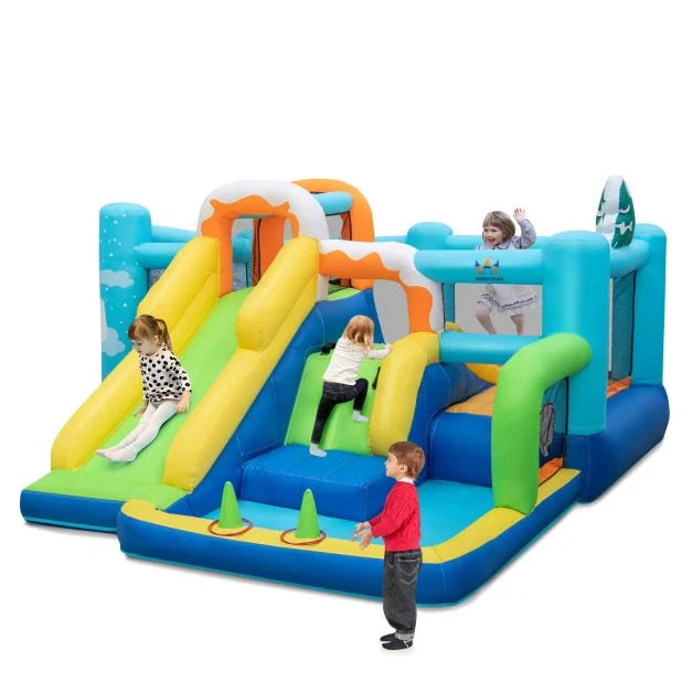 Jumbo Inflatable Bounce Castle with Long Slide Large Ball Pit Blower NOT Included