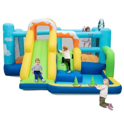 Jumbo Inflatable Bounce Castle with Long Slide Large Ball Pit Blower NOT Included