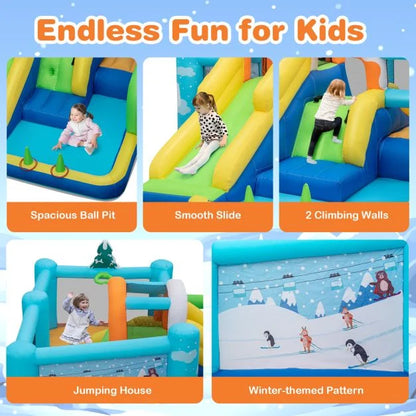 Jumbo Inflatable Bounce Castle with Long Slide Large Ball Pit Blower NOT Included