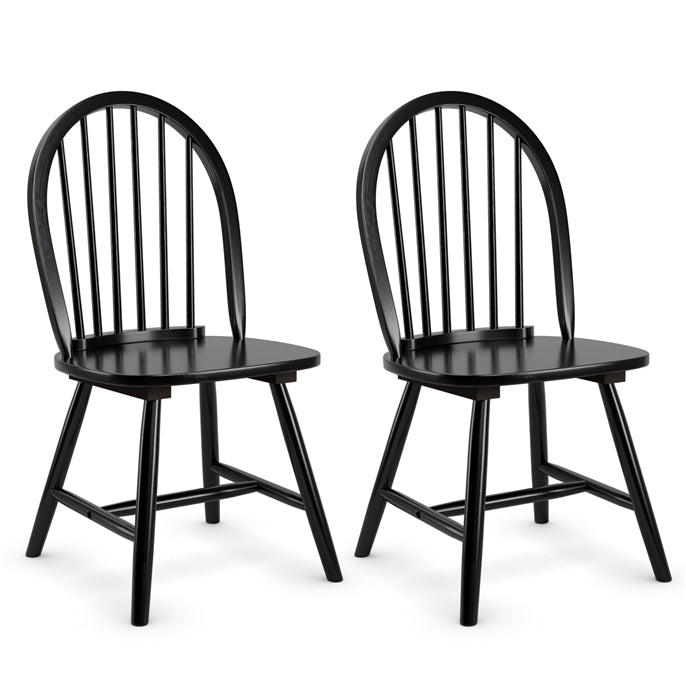 2 Piece Wooden Kitchen Dining chairs with High Spindle Back