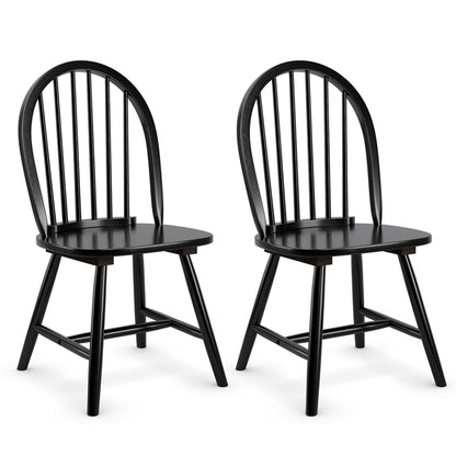 2 Piece Wooden Kitchen Dining chairs with High Spindle Back