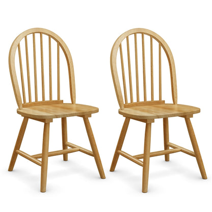 2 Piece Wooden Kitchen Dining chairs with High Spindle Back