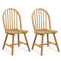 2 Piece Wooden Kitchen Dining chairs with High Spindle Back