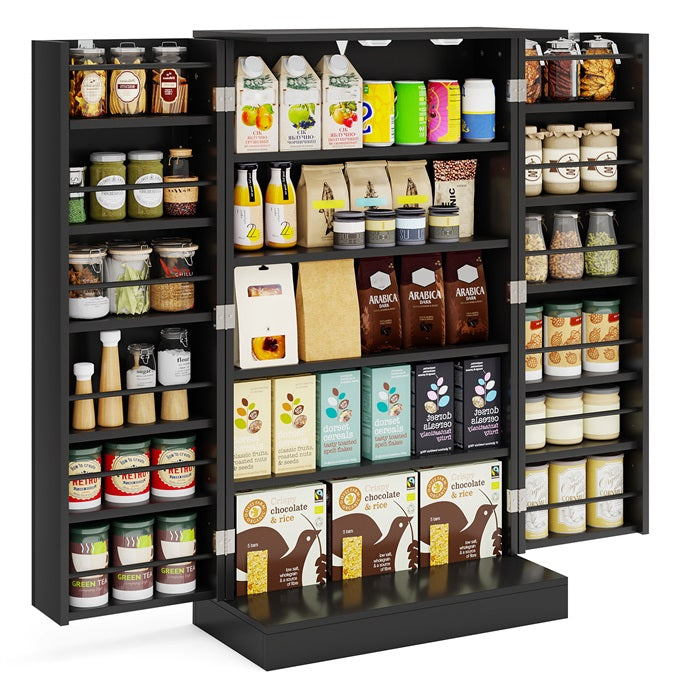 104cm Tall Kitchen Pantry Storage Cabinet with Doors and Adjustable Shelves