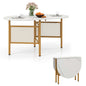 150 CM Folding Dining Table for 6-8 People with Metal Legs