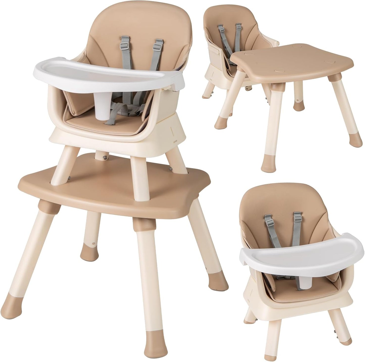 6 in 1 Convertible High Chairs for Babies and Toddlers